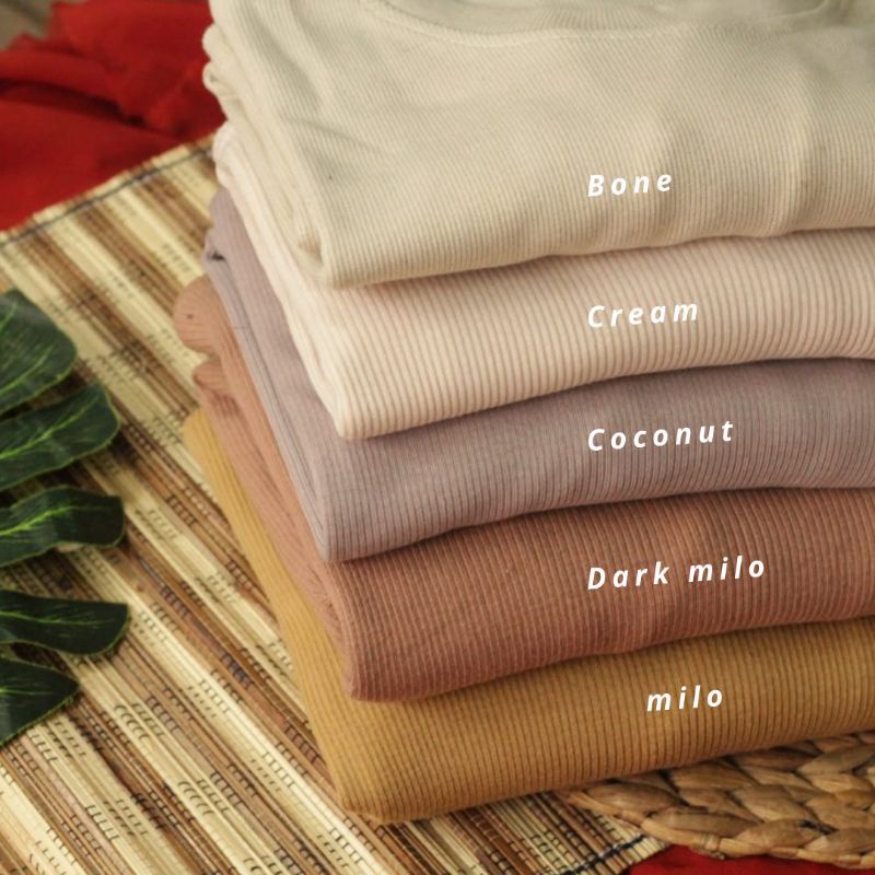 KAOS RIB PREMIUM PART 1 / KAOS RIB 2x1 / KAOS KATUN RIB / KAOS LENGAN PANJANG / KAOS RIB TEBAL / KAO