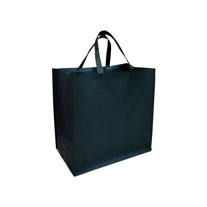 

NEW Tas Kain Belanja Super Besar Extra Jumbo 50x50x30 custom jahit tebal - Hitam