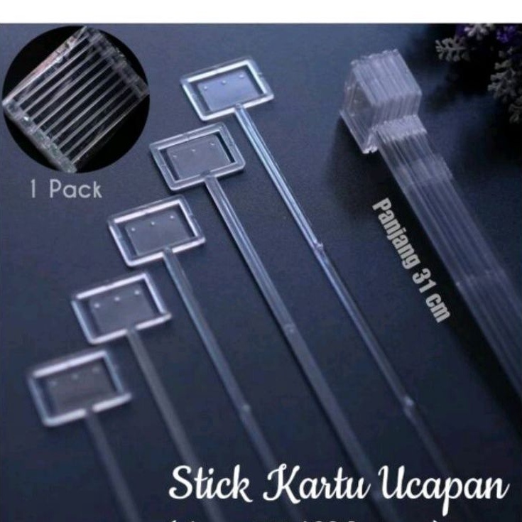 

50 BATANG Stick card / stick kartu 50 Batang BENING TRANSPARANT