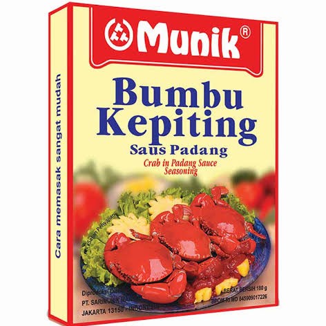 

HS MUNIK Bumbu KEPITING SAUS PADANG 180g Crab In Padang 2 pcs