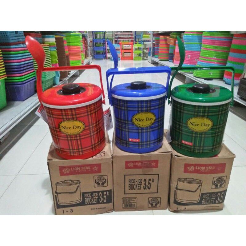 Tempat Termos Nasi atau Es Lion Star Bucket 3 Liter