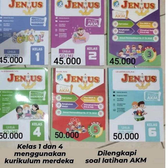 

Dijamin Miring harga.. Buku Jenius Tematik Kelas 1-6 Semester I Tahun Ajaran 2022-2023