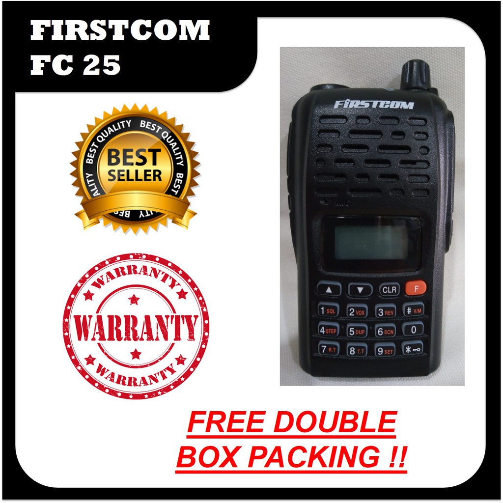Terlaris HT FIRSTCOM FC 25 5 Watt, FC-25 Dual Band VHF UHF Radio Komunikasi FC25 setara FC27 Garansi
