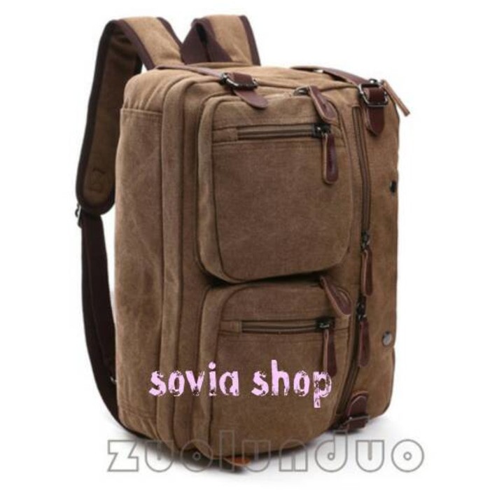 Tas selempang multifungsi/ tas ransel kanvas/tas selempang kanvas