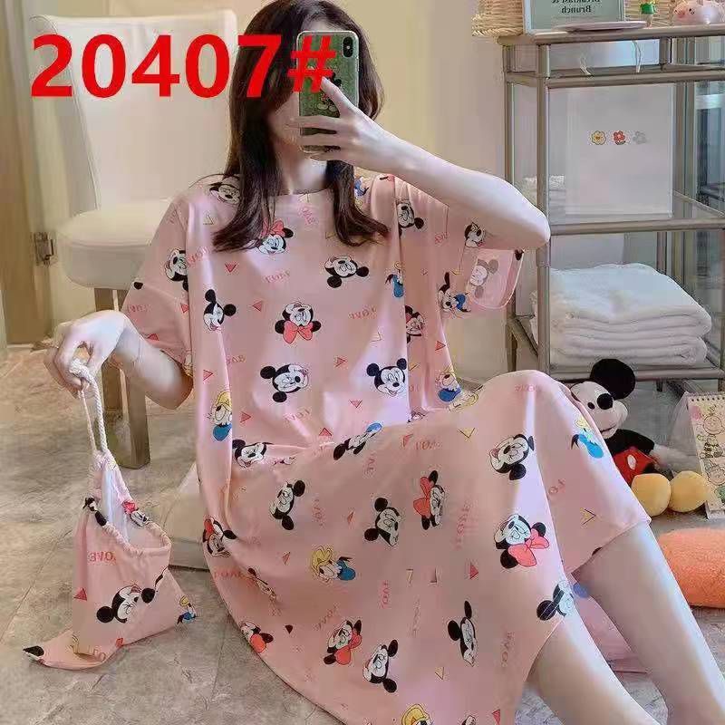 New Daster Jumbo Piyama Murah Import Piyama Import Wanita Daster Wanita Sleepwear Import free pouch-2