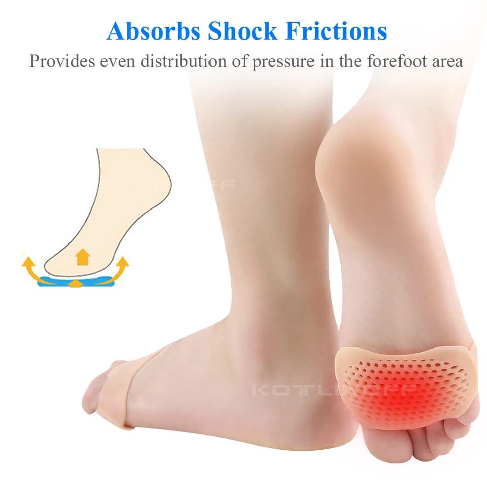 1 Pasang Insole Silicone Jepit Anti Slip / Bantalan Kaki Depan Silikon