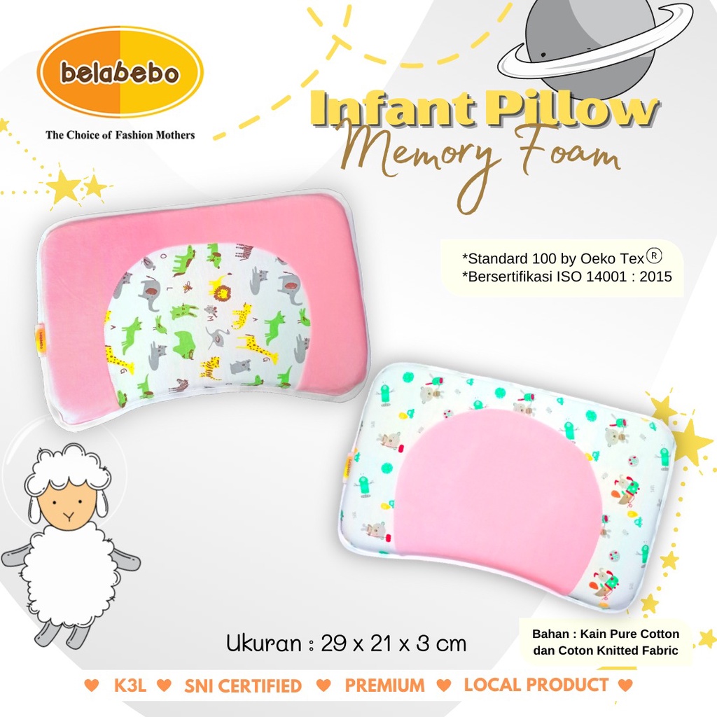 Belabebo Infant Stitching Pillow BB-021