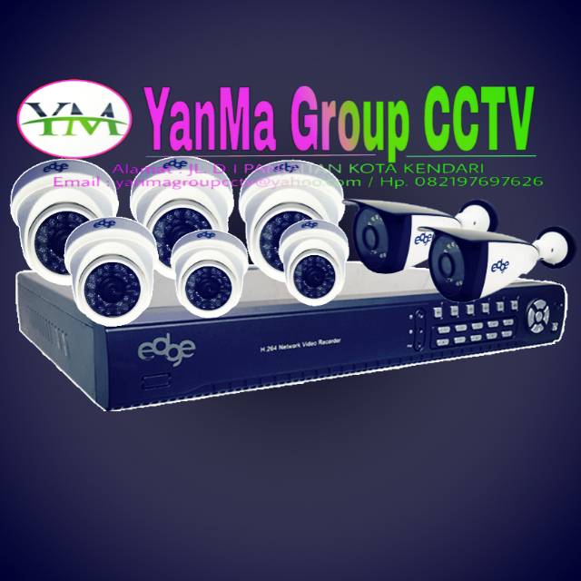 Paket CCTV Edge 8ch 2mp 1080P