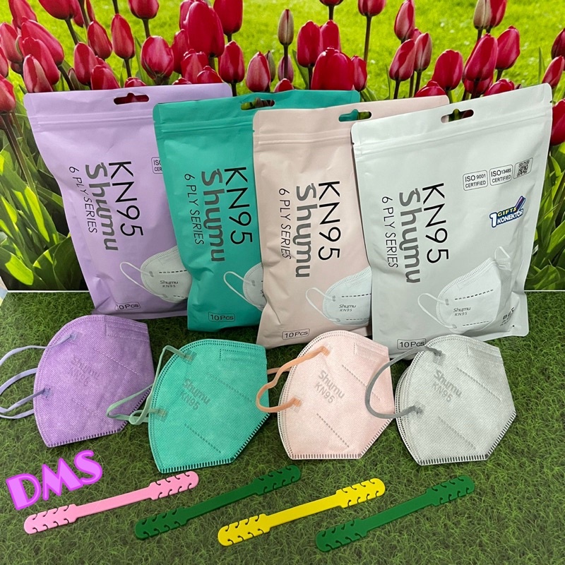 MASKER KN95 SHUMU 6PLY WITH CONNECTOR HIJAB | KN95 WARNA | KN95 SHUMU