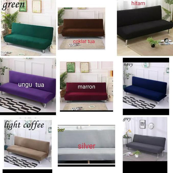 PROMO TERMURAH cover sofa bed /sarung sofa bed Polo's merah - Hitam DR179