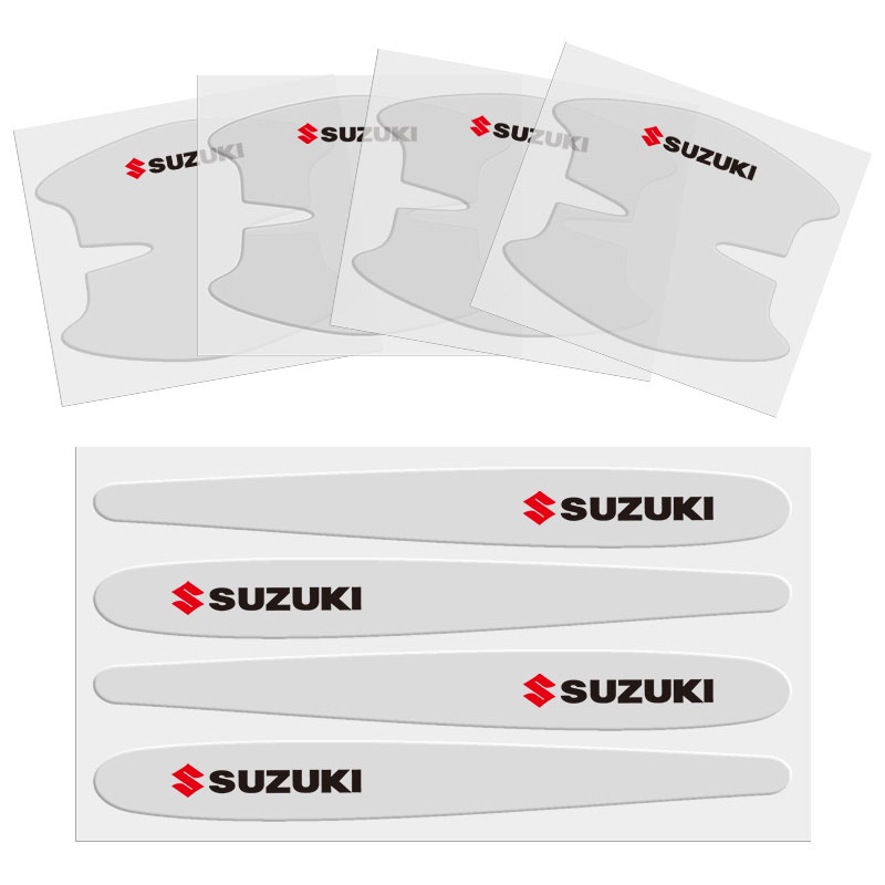 8pcs Stiker Pelindung Anti Gores Bahan TPU Transparan Untuk Handle Pintu Mobil Suzuki