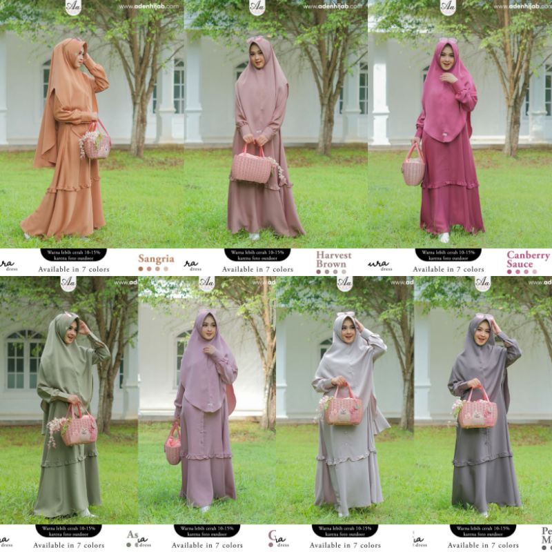 HAURA DRESS by Aden Hijab Free Masker