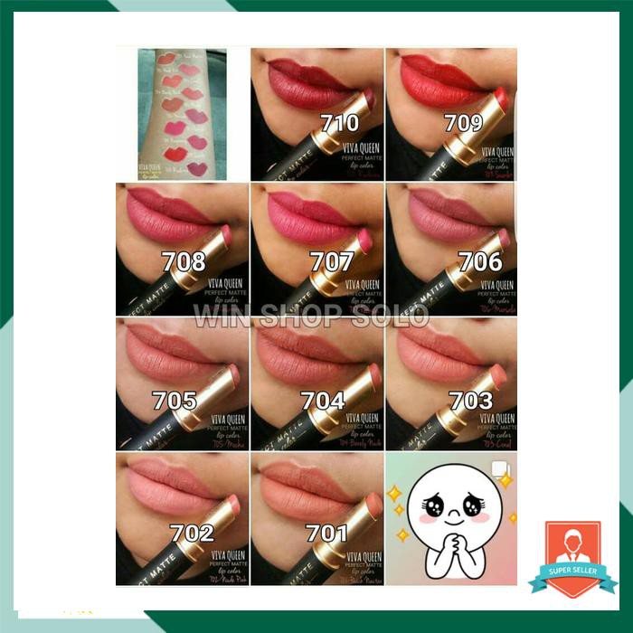 ORIGINAL VIVA QUEEN PERFECT MATTE LIP COLOR LIPSTICK LIPSTIK 2.5 GR