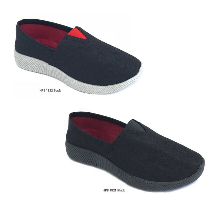 Homyped Sepatu Slip On wanita HPB 1821/1822 Black