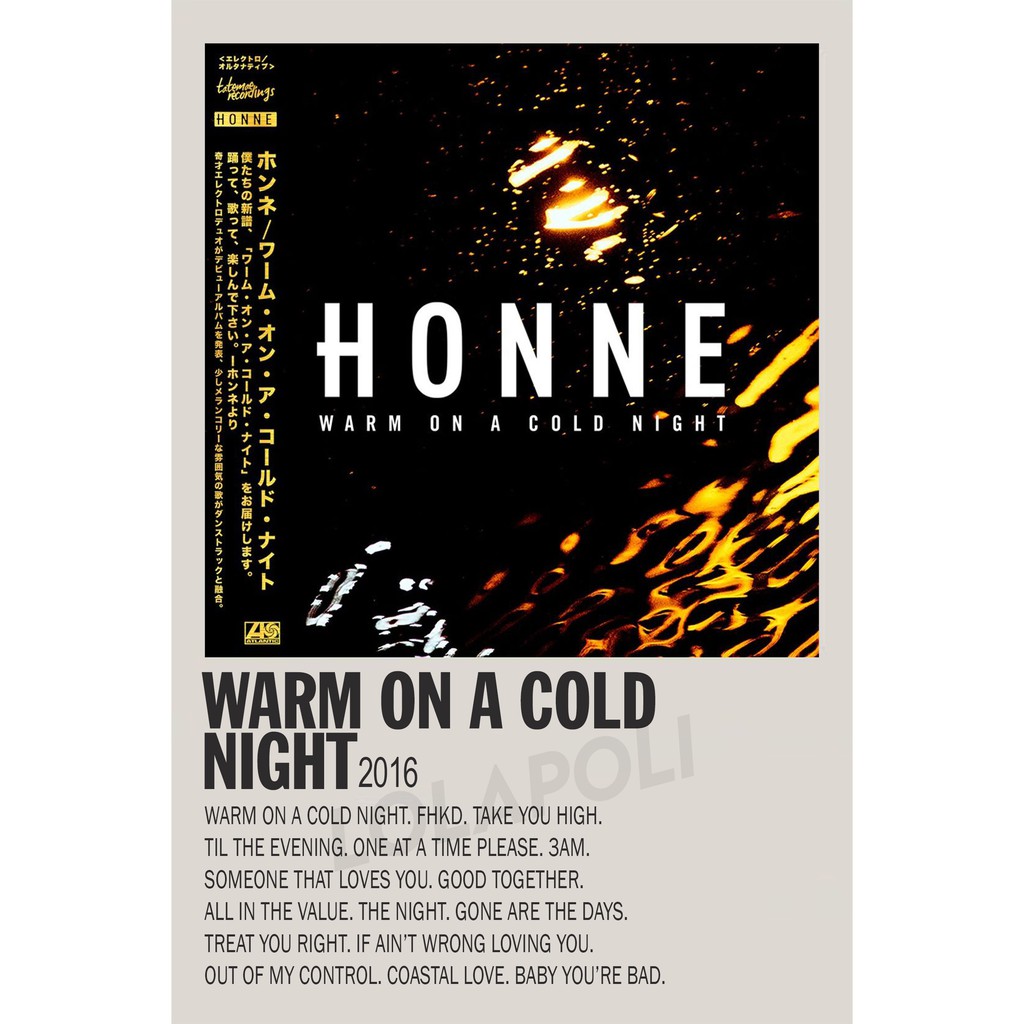 Poster Cover Album Warm On A Cold Night - HONNE