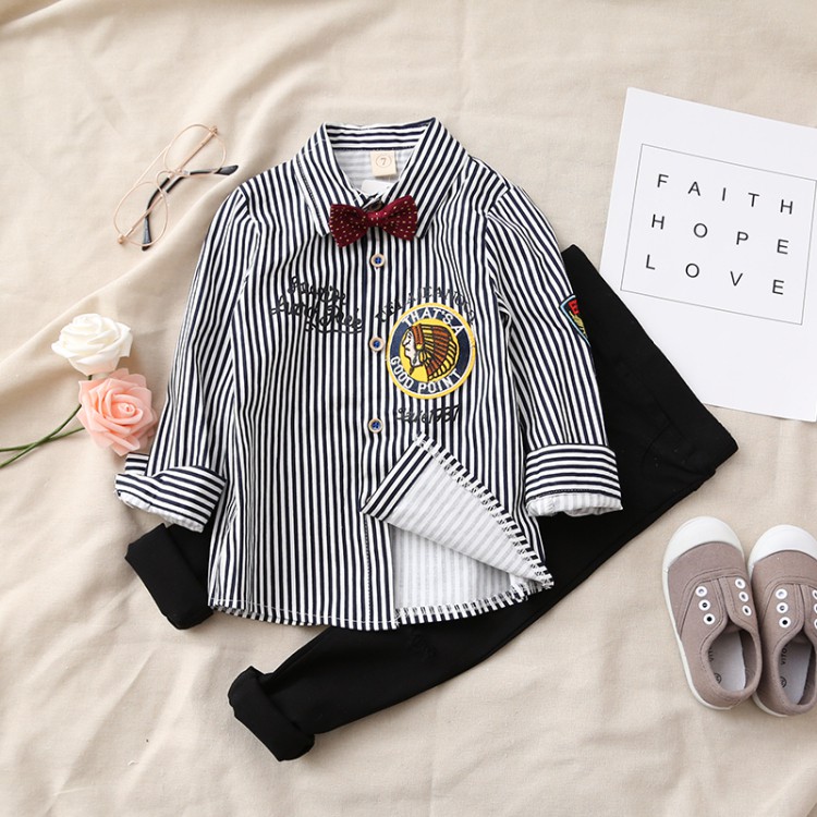 KEMEJA GARIS ANAK LAKI LAKI