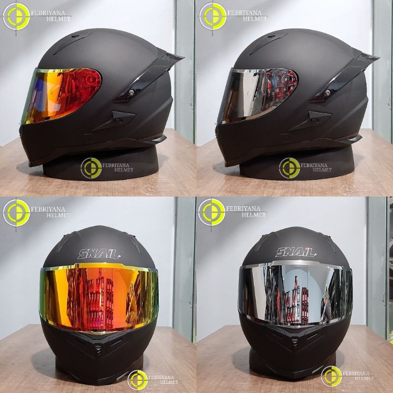 HELM SNAIL FFS1 SOLID BLACK DOFF FULLFACE SNAIL FFS1