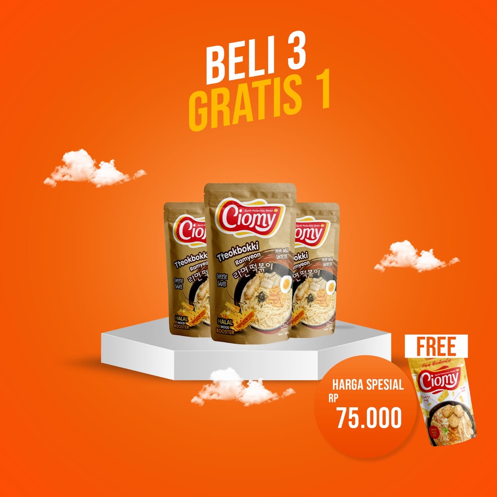 Jual Paket Bundling 3 Ramen Topoki Cheese Free Produk Ciomy Shopee