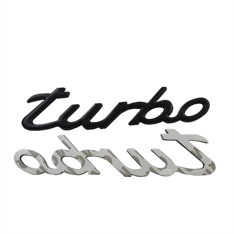 1 x Metal TURBO Letter Auto Car Side Rear Decorative Emblem Badge Sticker Decal TURBO