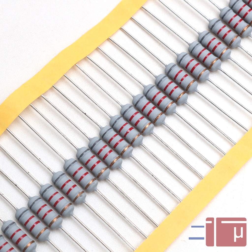 x10 Resistor 8K2 8.2K 1W Metal Oxide 5% Taiwan Kaki Tembaga