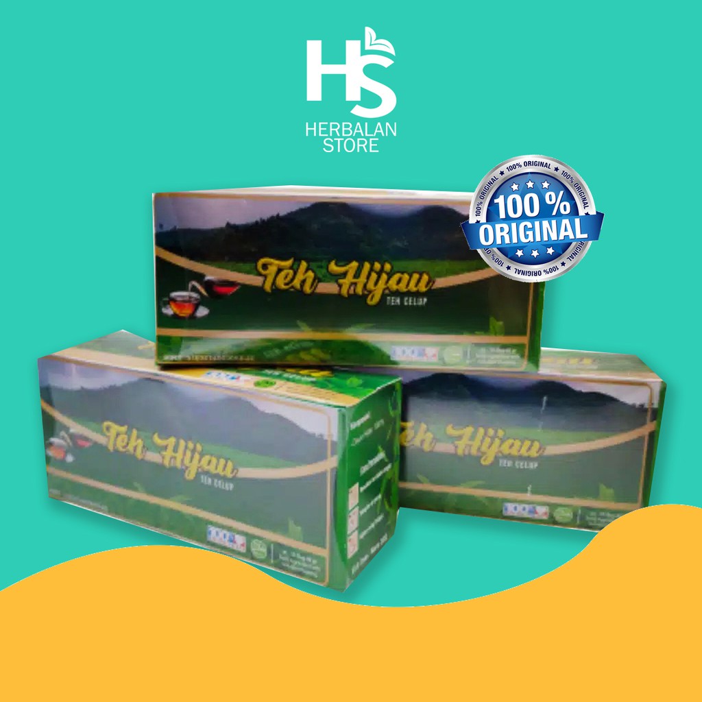

Teh Hijau Celup Original Hikmah isi 20 / Original Green Tea Herba / Teh Detox Pelangsing Alami Halal