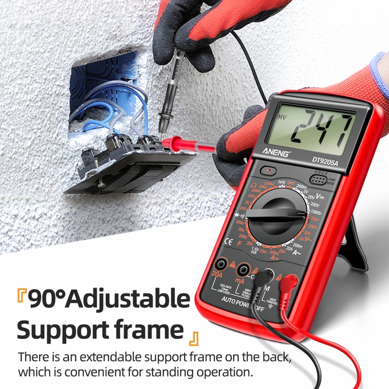 Kiss Auto Ranging Multimeter Digital AC / DC Untuk Mengukur Tegangan Arus Listrik