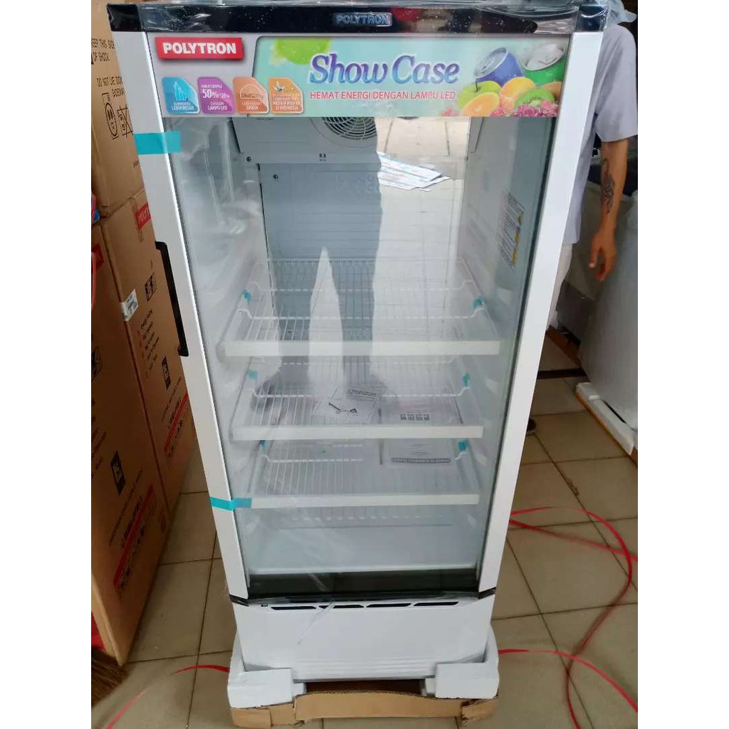 [ PROMO ] SHOWCASE POLYTRON SCN 140X / PENDINGIN MINUMAN KACA