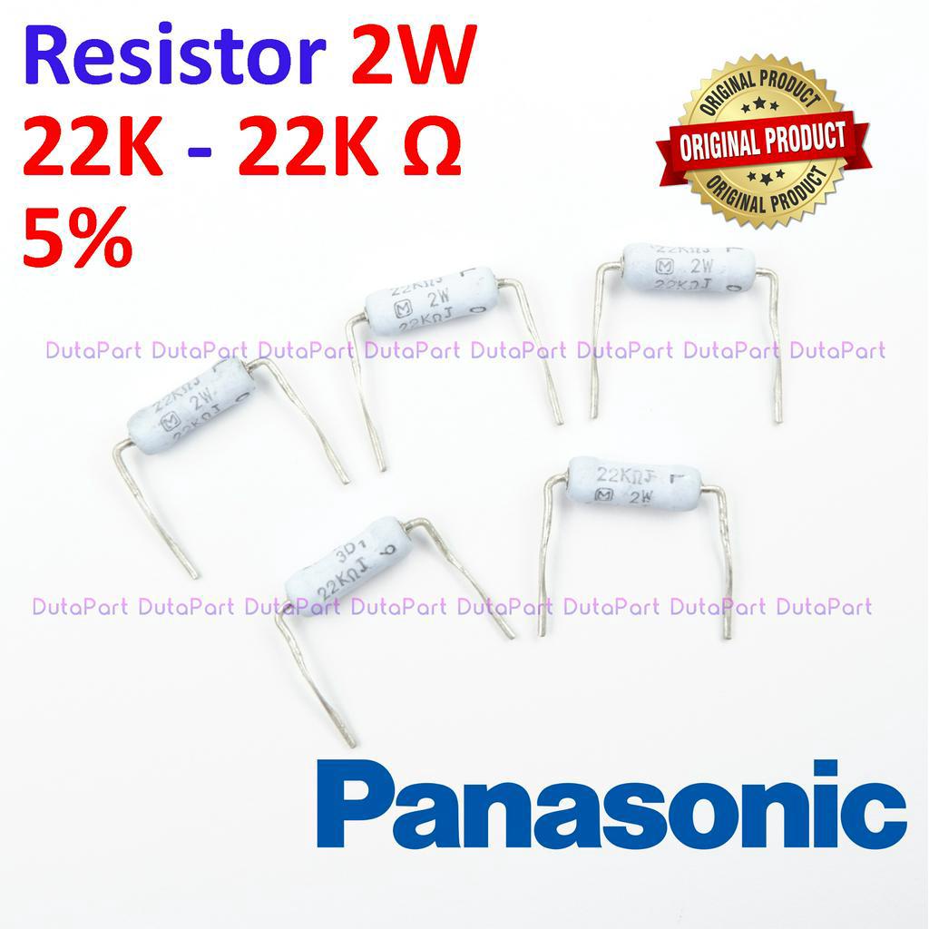 Resistor 22K Ohm 2 Watt 5% ORIGINAL PANASONIC 2W 22K R HIGH QUALITY