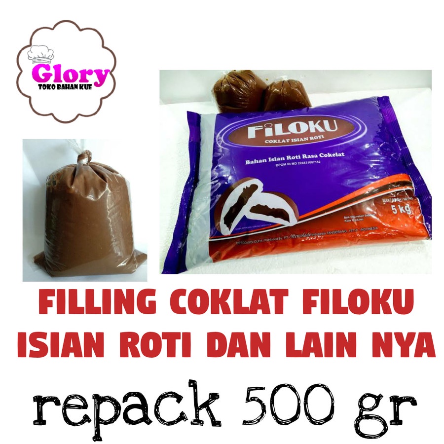 

filling coklat filoku repack 500gr/selai coklat
