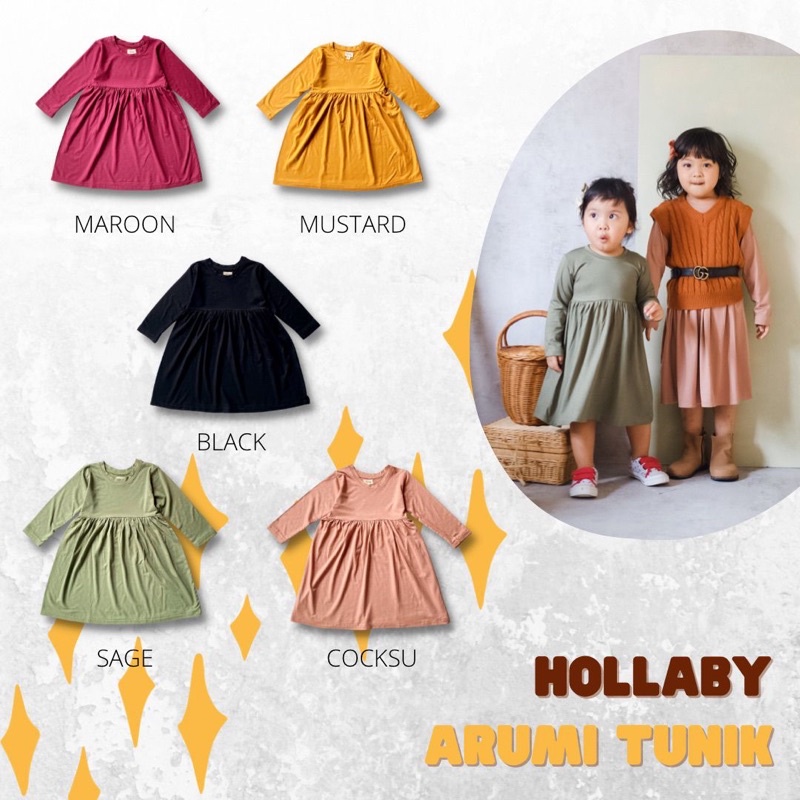 Arumi Tunik (Dress Simple Anak) by Hollaby