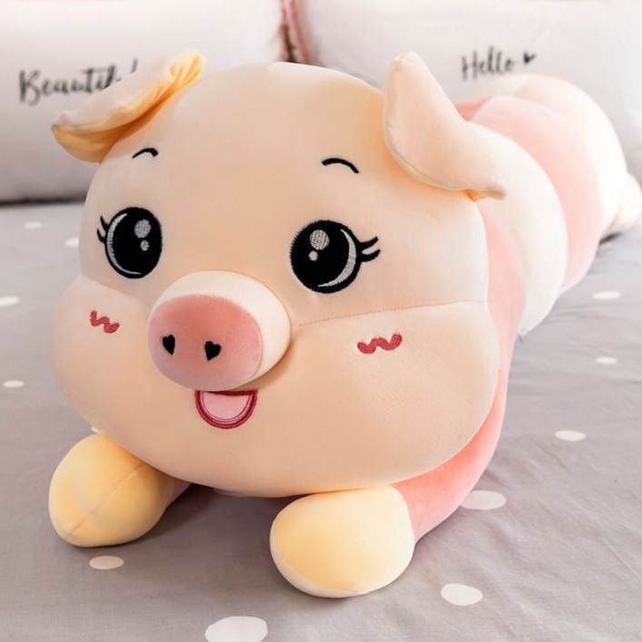 Guling Boneka Babi 80cm Boneka Pig Boneka Piggy Hadiah Ulang Tahun Guling Babi Boneka Babi