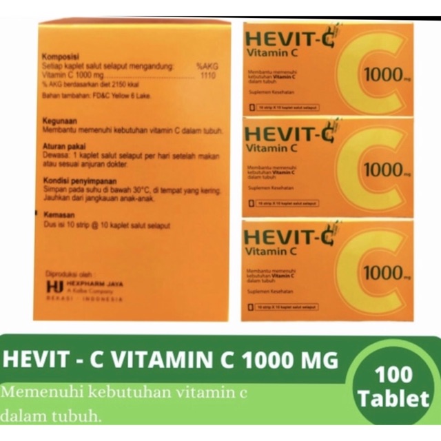 Hevit C 1000 mg ( strip ) vitamin C 1000 mg harga ekonomis