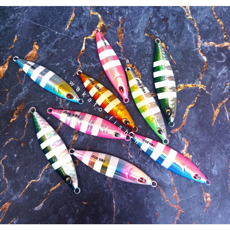 metal jig fox koika 80 grm gid biru tosca