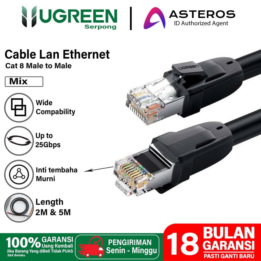 UGREEN Kabel LAN RJ45 Cat.8 Gigabit Ethernet 24AWG 25Gbps Premium 2m 5m