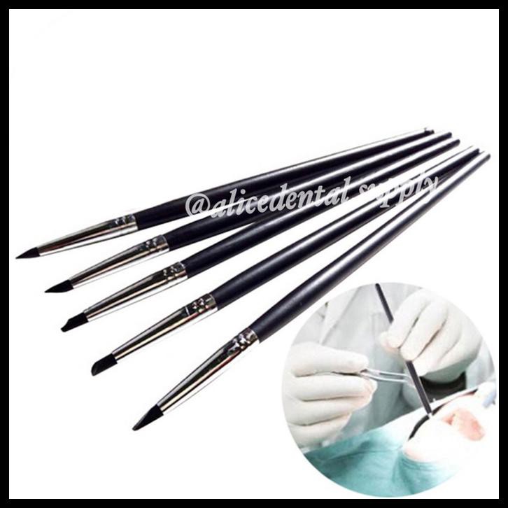 

Alicedental 5Pcs Dental Silicone Pen Carving Tambalan Black Series