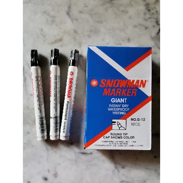 

spidol permanent snowman asli