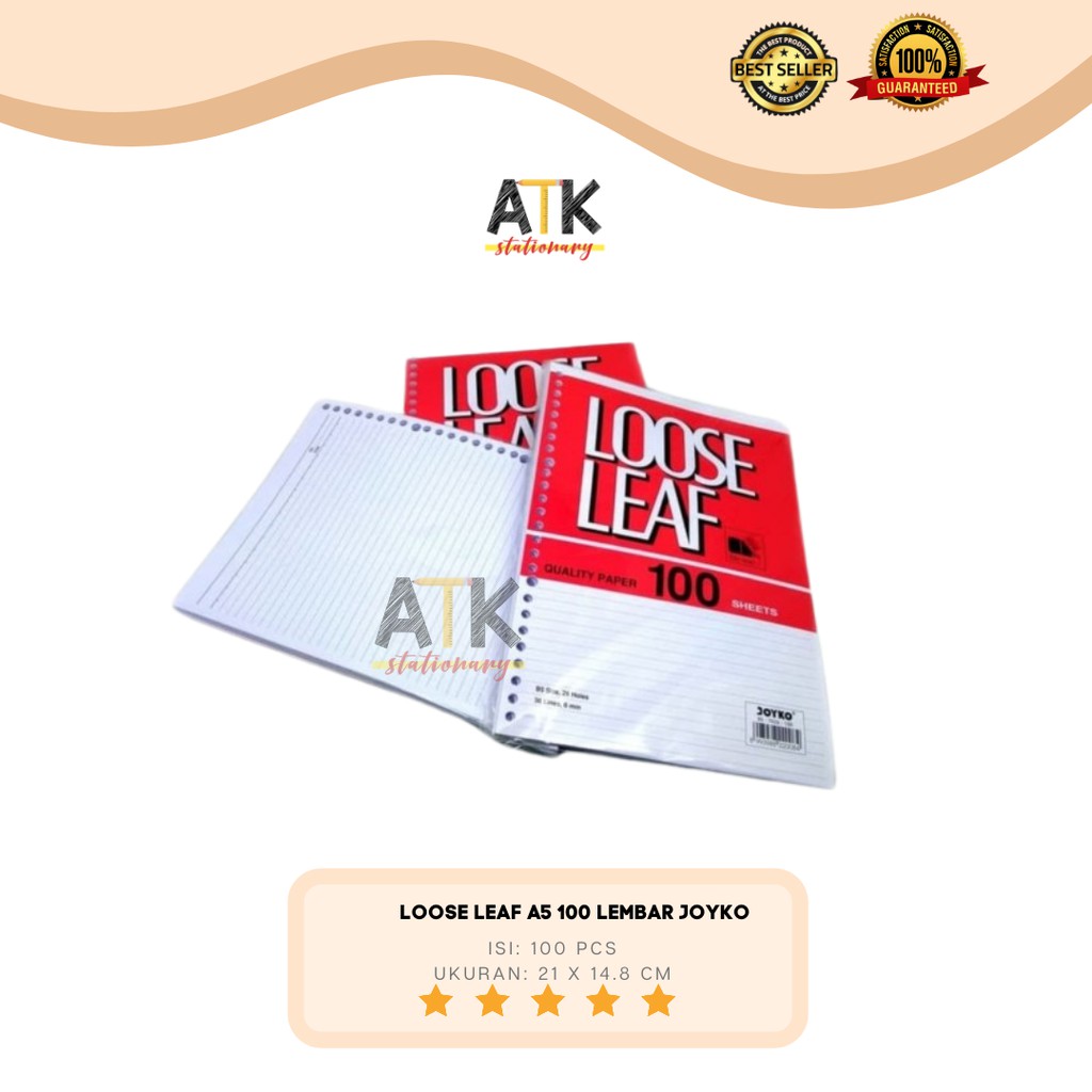 

Loose Leaf ( Kertas File) A5 Joyko 100 Lembar atk