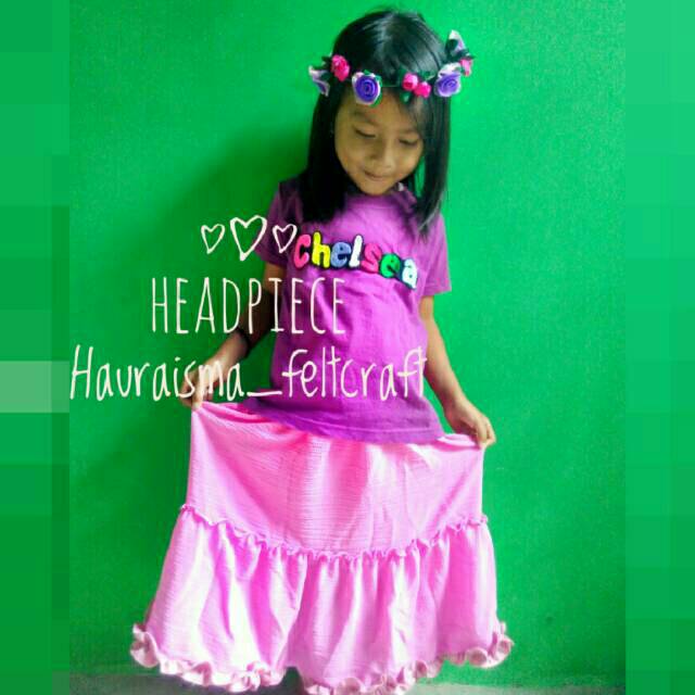 Bando mahkota/bando flanel/bando bunga