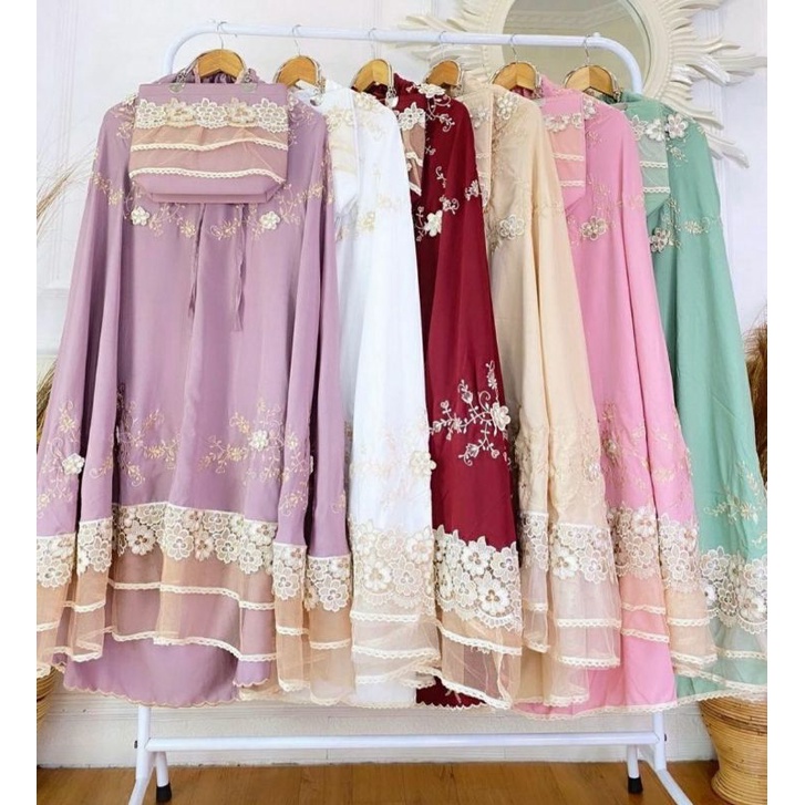 Mukena Premium/Mukena Bordir/Mukena Terbaru/MUKENA SUTRA/MUKENA SILK/MUKENA TERBARU 2022/MUKENA MEWA