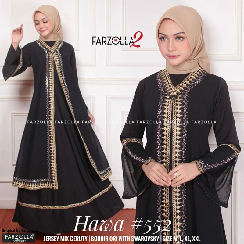 Abaya Turkey | Hawa #552 | Busana Arab Muslimah Original by Farzolla
