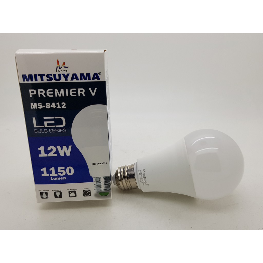 Lampu LED 12 watt PREMIER V Model BULB Merk MITSUYAMA GARANSI 1 THN