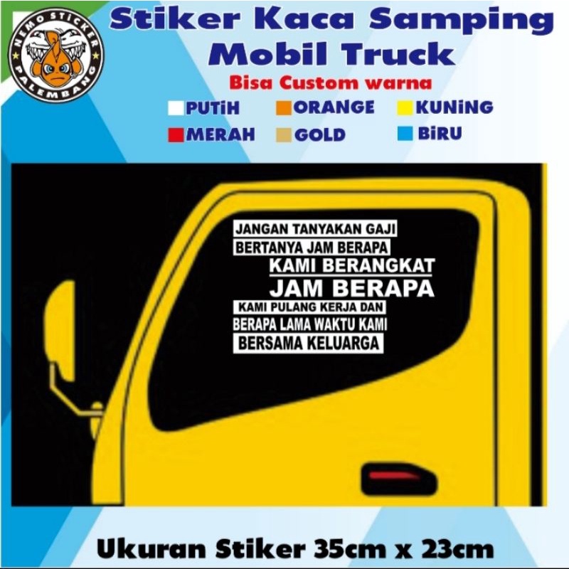 stiker cutting kaca mobil truck