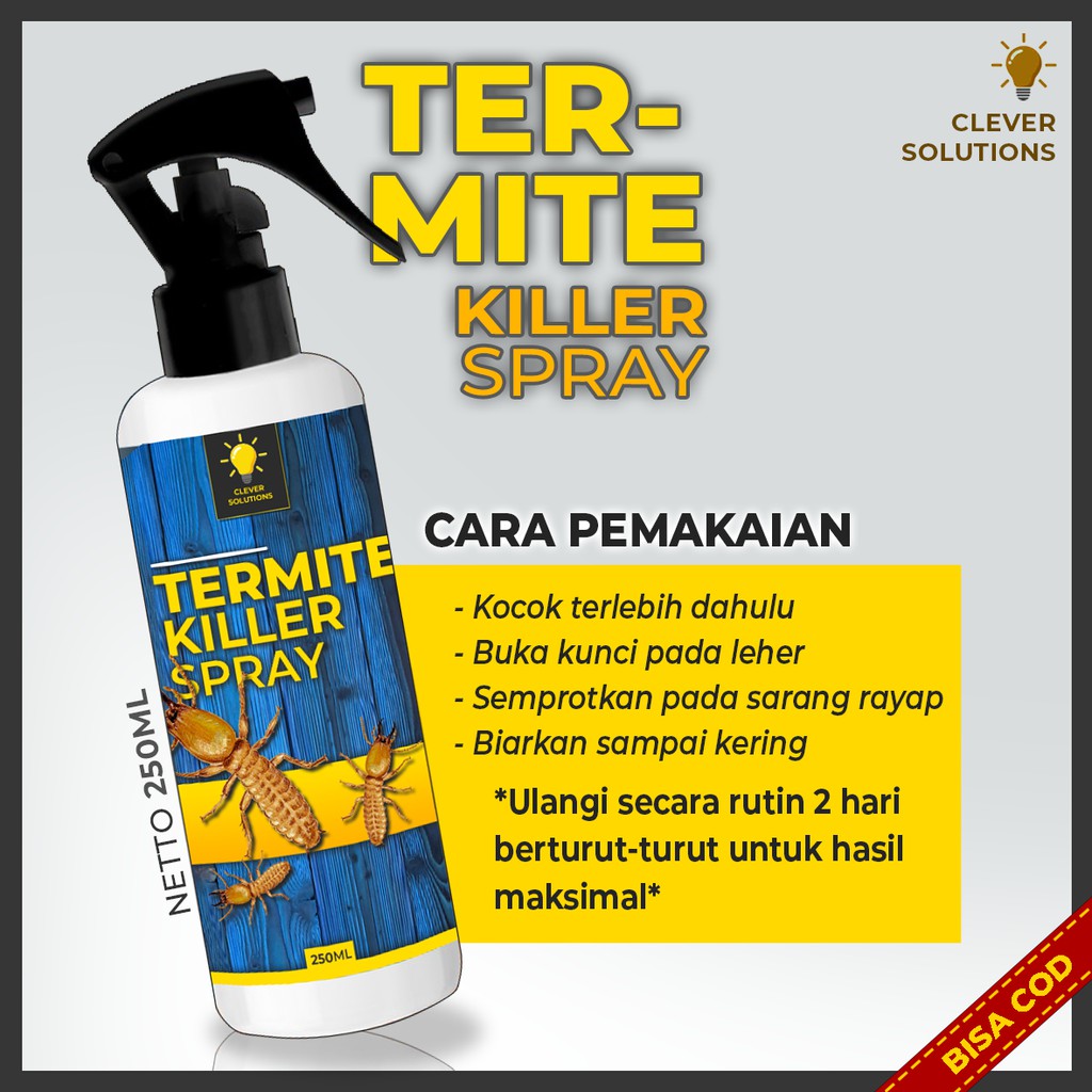 Obat Anti Rayap Semprot Spray Pembasmi Rayap Racun Anti Rayap Kayu Semprot Rayap Teter Kayu 250 ML