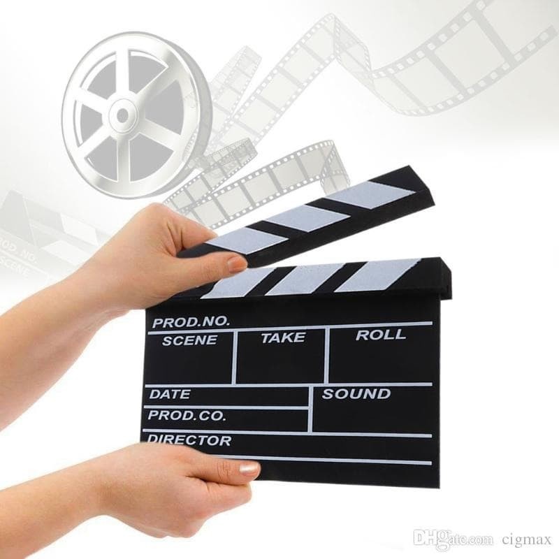 Professional Clapper Board Slate Black Shooting Movie Clapboard