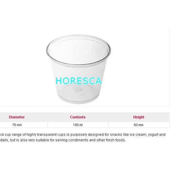 ➻ Cup Puding / Cup Plastik SIP 180 ML + Tutup @50 Pcs ❁