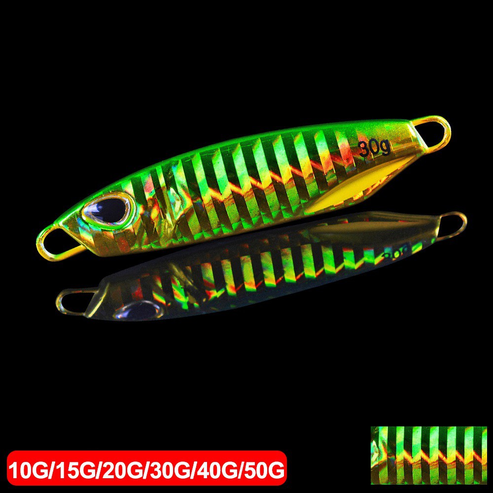 Shengyao 1Pcs Umpan Pancing Jig Metal Laser 3d Jepang Duo 10g/15g/20g/30g/40g/50g Fishing Lure Ikan Bass Bait