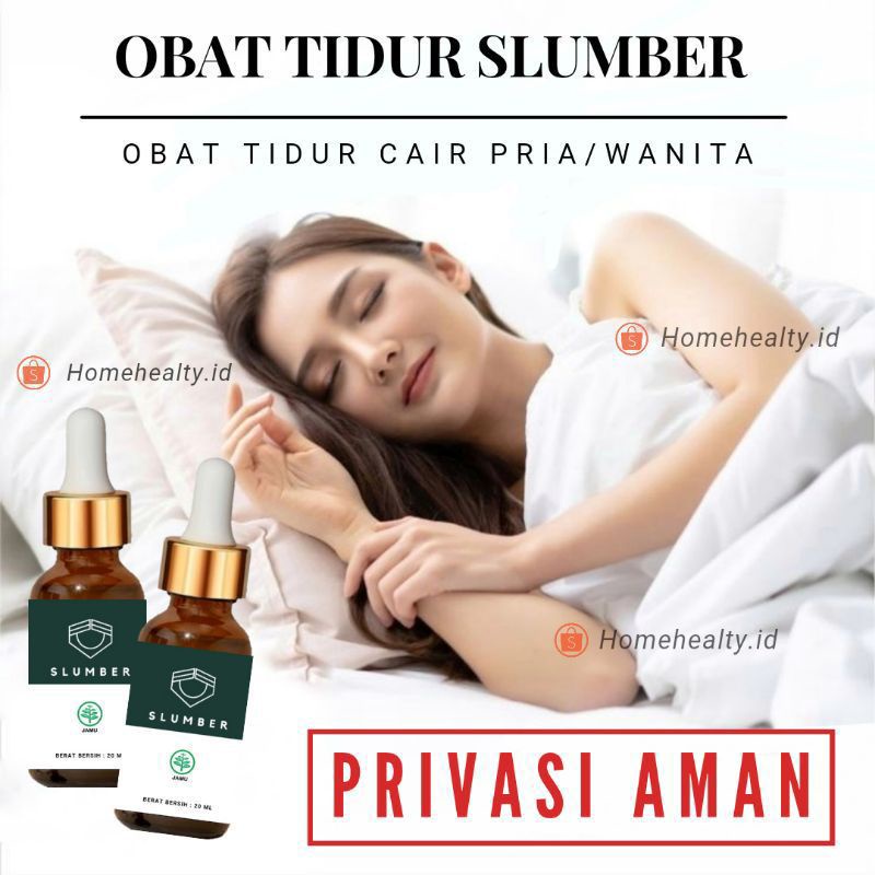 SLUMBER obat tidur cair/tetes bersegel original 100% ampuh