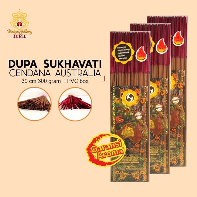 Dupa/ Hio Wangi Harum Sukhavati Cendana Australia 300 gram 39 cm + PVC