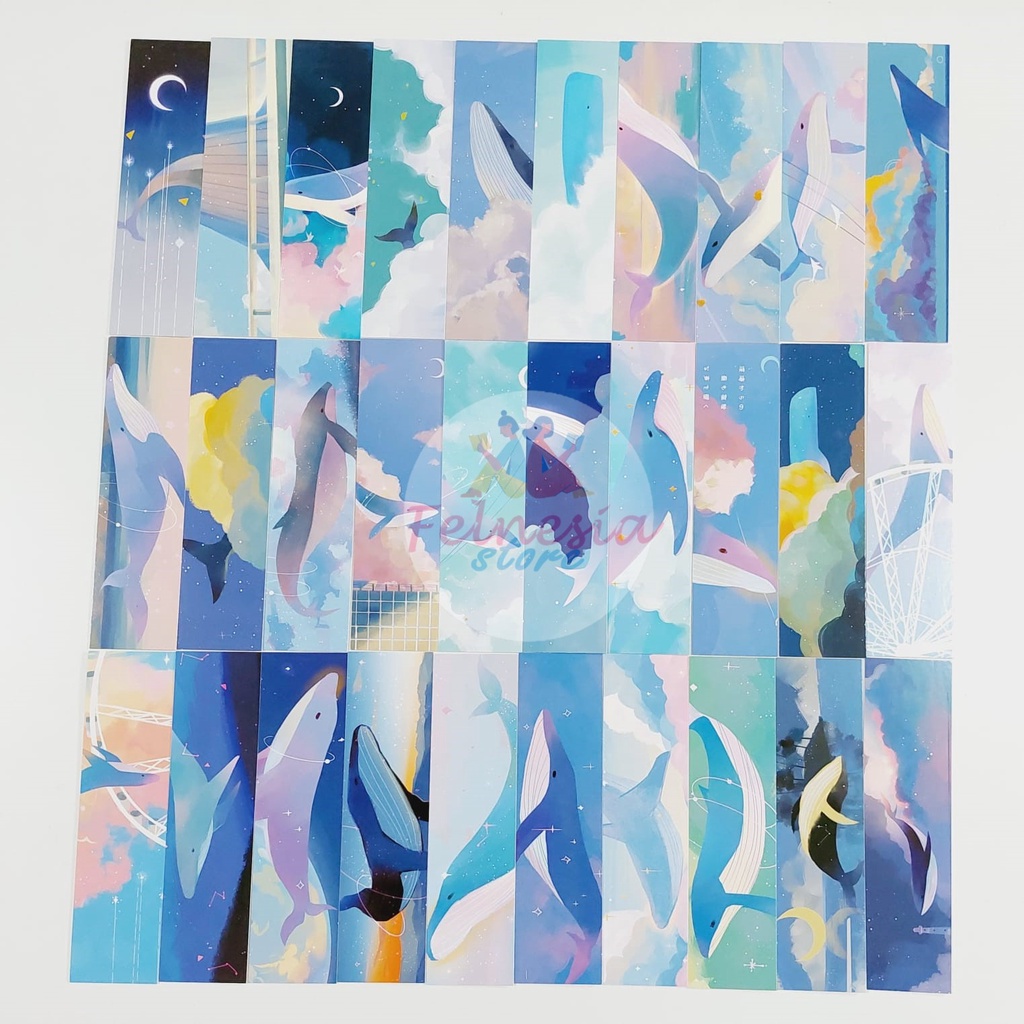 

Pembatas Buku / Bookmark Motif Ikan Paus / Whale