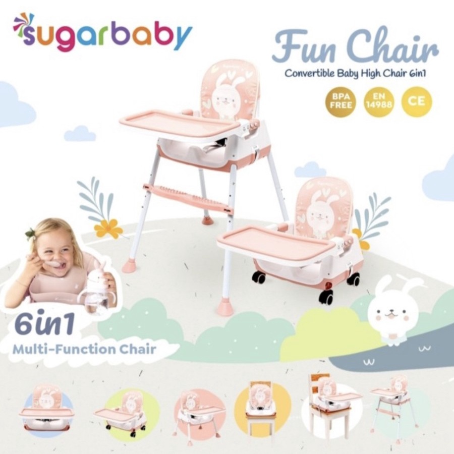 Kursi Makan Bayi Sugarbaby Fun Chair Convertible Baby High Chair 6in1